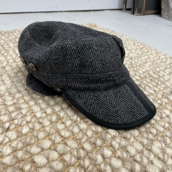 Outdoor Research Yukon Cap in Charcoal/Herringbone Wool Blend SZ Medium EUC - Picture 4 of 16